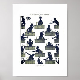 Gustav Mahler Silhouette von Otto Böhler Poster