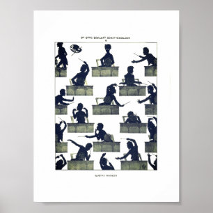 Gustav Mahler Silhouette von Otto Böhler Poster