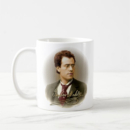 Gustav Mahler-Unterzeichnung Kaffeetasse (Links)