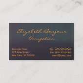 Gustav u. Elizabeth ~ Visitenkarten Visitenkarte (Rückseite)