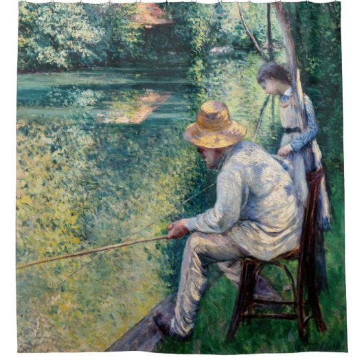Gustave Caillebotte - Angling Duschvorhang (Vorderseite)
