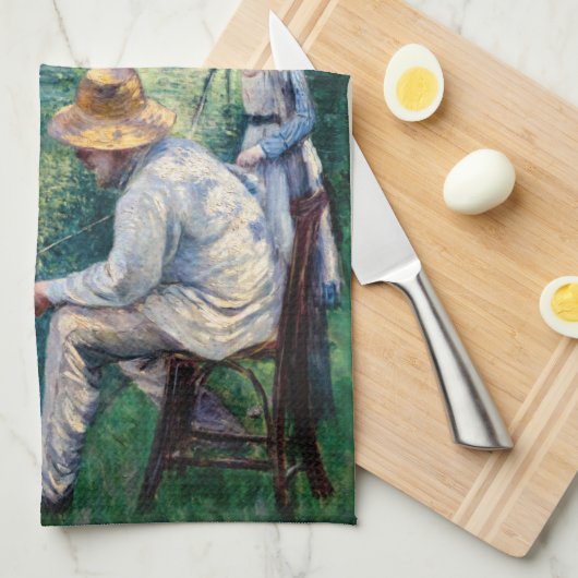 Gustave Caillebotte - Angling Geschirrtuch (Viertel Falte)