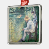 Gustave Caillebotte - Angling Ornament Aus Metall (Links)
