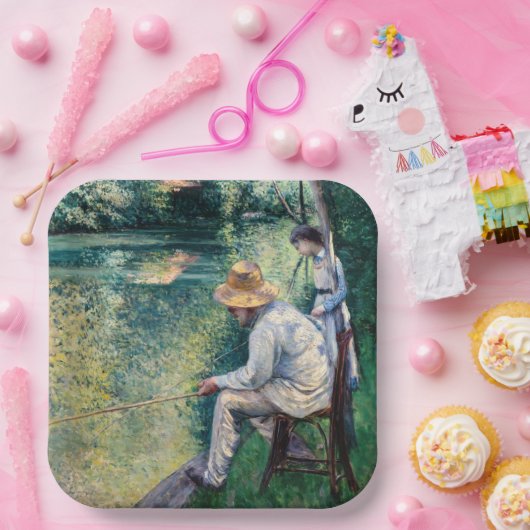 Gustave Caillebotte - Angling Pappteller (Party)