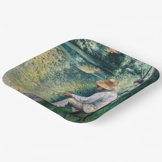 Gustave Caillebotte - Angling Pappteller (Gewinkelt)