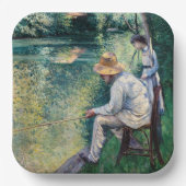 Gustave Caillebotte - Angling Pappteller (Vorderseite)