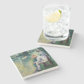 Gustave Caillebotte - Angling Steinuntersetzer (Seitenansicht)