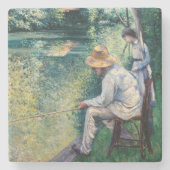 Gustave Caillebotte - Angling Steinuntersetzer (Vorderseite)