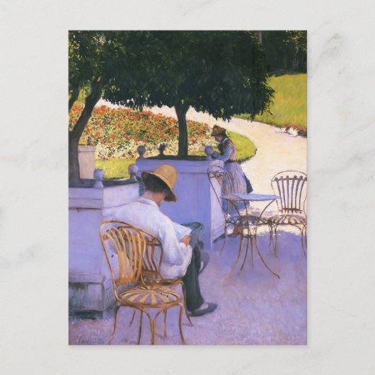 Gustave Caillebotte-Artist Bruder in Seinem Garten Postkarte (Vorderseite)