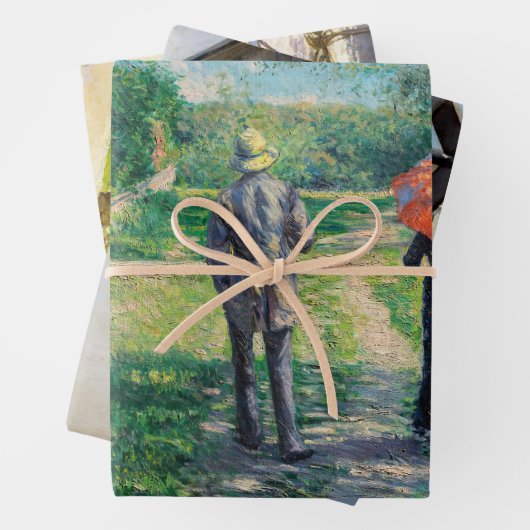 Gustave Caillebotte - Auswahl der Meisterwerke Geschenkpapier Set (Beispiel)