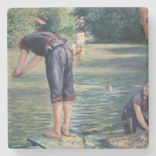Gustave Caillebotte - Badende, Ufer der Yerres Steinuntersetzer