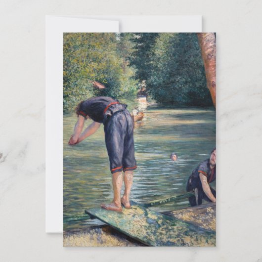 Gustave Caillebotte - Bathers, Bank of the Yerres Einladung (Vorderseite)