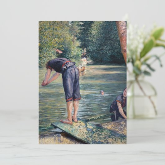 Gustave Caillebotte - Bathers, Bank of the Yerres Einladung (Stehend Vorderseite)