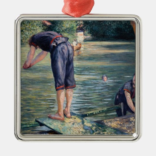 Gustave Caillebotte - Bathers, Bank of the Yerres Ornament Aus Metall (Vorne)