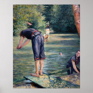 Gustave Caillebotte - Bathers, Bank of the Yerres Poster