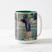 Gustave Caillebotte - Bathers, Bank of the Yerres Zweifarbige Tasse (VorderseiteRechts)