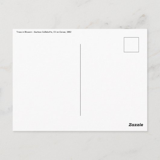 Gustave Caillebotte - Bäume in Blossom Postkarte (Rückseite)