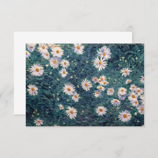 Gustave Caillebotte - Bed of Daisies, Detail Dankeskarte (Vorne/Hinten)