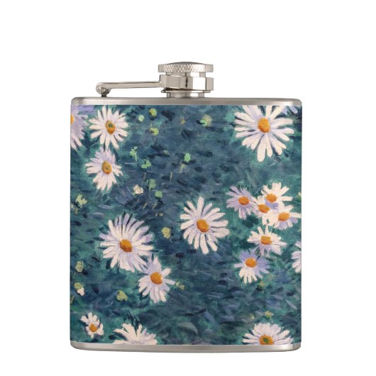 Gustave Caillebotte - Bed of Daisies, Detail Flachmann (Vorderseite)