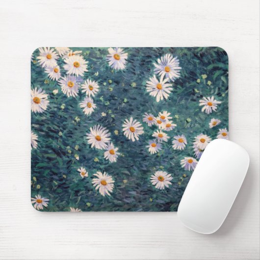 Gustave Caillebotte - Bed of Daisies, Detail Mousepad (Mit Mouse)
