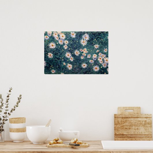 Gustave Caillebotte - Bed of Daisies, Detail Poster (Küche)