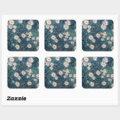 Gustave Caillebotte - Bed of Daisies, Detail Quadratischer Aufkleber (Blatt)