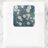 Gustave Caillebotte - Bed of Daisies, Detail Quadratischer Aufkleber (Tasche)