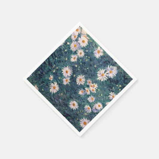 Gustave Caillebotte - Bed of Daisies, Detail Serviette (Ecke)