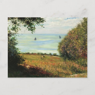 Gustave Caillebotte - Blick aufs Meer von Villervi Postkarte
