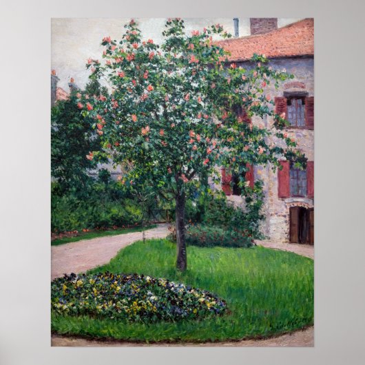 Gustave Caillebotte - Blühende Bäume Poster (Vorne)