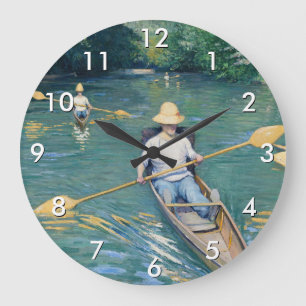 Gustave Caillebotte - Boote auf der Yerres Große Wanduhr