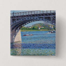 Gustave Caillebotte - Bridge at Argenteuil & Seine Button