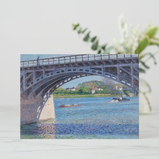 Gustave Caillebotte - Bridge at Argenteuil & Seine Einladung (Stehend Vorderseite)