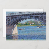 Gustave Caillebotte - Bridge at Argenteuil & Seine Einladung (Vorne/Hinten)