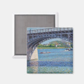 Gustave Caillebotte - Bridge at Argenteuil & Seine Magnet (Vorderseite/Rückseite)