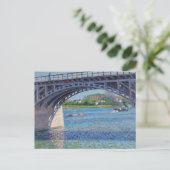 Gustave Caillebotte - Bridge at Argenteuil & Seine Postkarte (Stehend Vorderseite)