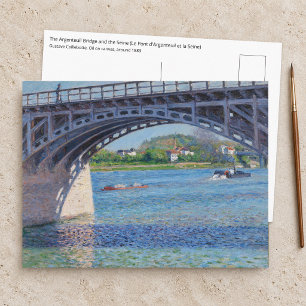 Gustave Caillebotte - Brücke bei Argenteuil und Se Postkarte