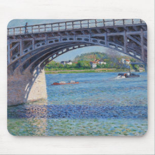 Gustave Caillebotte - Brücke in Argenteuil & Seine Mousepad