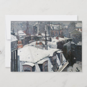 Gustave Caillebotte - Dächer im Schnee Dankeskarte