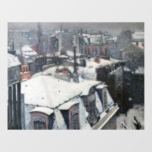 Gustave Caillebotte - Dächer im Schnee Fensteraufkleber