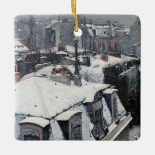 Gustave Caillebotte - Dächer im Schnee Keramikornament