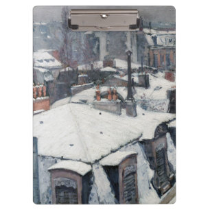 Gustave Caillebotte - Dächer im Schnee Klemmbrett