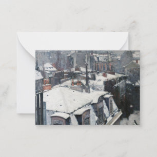 Gustave Caillebotte - Dächer im Schnee Mitteilungskarte