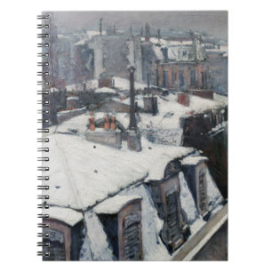 Gustave Caillebotte - Dächer im Schnee Notizblock