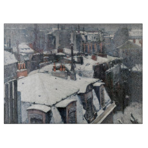 Gustave Caillebotte - Dächer im Schnee Schneidebrett
