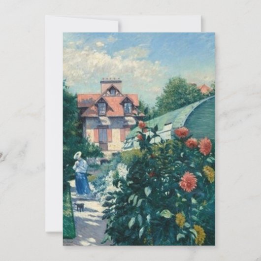 Gustave Caillebotte - Dahlias, Garten bei Petit Ge Einladung (Vorderseite)