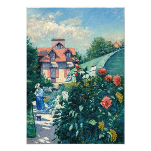 Gustave Caillebotte - Dahlias, Garten Fotodruck (Vorne)