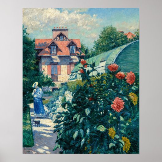 Gustave Caillebotte - Dahlias, Garten Poster (Vorne)