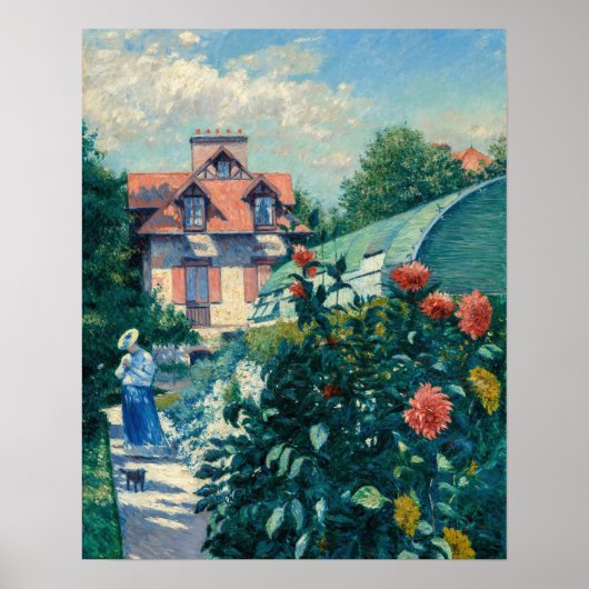 Gustave Caillebotte - Dahlias, Garten Poster (Vorne)
