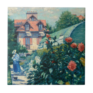 Gustave Caillebotte - Dahlien, Garten Fliese